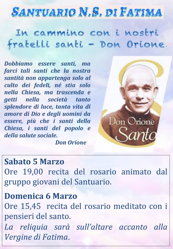 In cammino con i nostri fratelli santi - Don Orione - Preghiamo per la pace in Ucraina