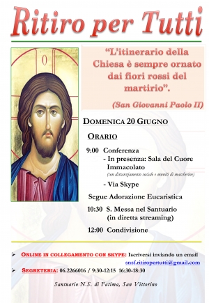 Ritiro per tutti - "L'itinerario della Chiesa è sempre ornato dai fiori rossi del martirio"